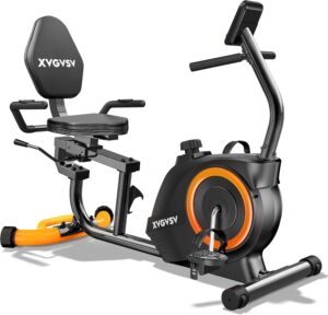 Recumbent Exercise Bike for Home, Recumbent Stationary Bikes for Seniors | Quiet Recumbent Bikes for Seniors & Aduts, 16-Level Resistance, Adjustable Seat, Supports 400LB, Pulse Sensors & LCD Display